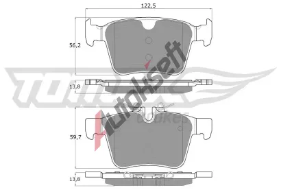 TOMEX Brakes Sada brzdovch destiek TMX TX 18-162, TX 18-162