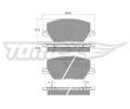 TOMEX Brakes Sada brzdovch destiek ‐ TMX TX 18-17