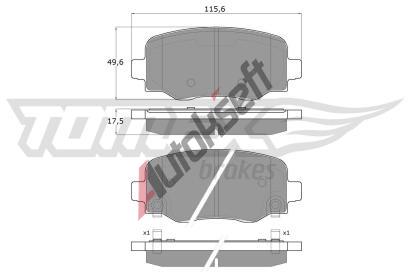 TOMEX Brakes Sada brzdovch destiek TMX TX 18-19, TX 18-19