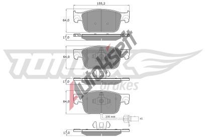 TOMEX Brakes Sada brzdovch destiek TMX TX 18-21, TX 18-21
