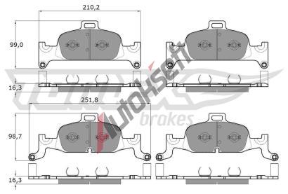 TOMEX Brakes Sada brzdovch destiek TMX TX 18-22, TX 18-22