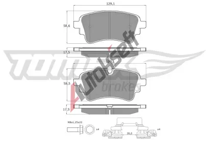 TOMEX Brakes Sada brzdov�ch desti�ek TMX TX 18-231, TX 18-231