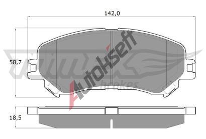 TOMEX Brakes Sada brzdovch destiek TMX TX 18-25, TX 18-25