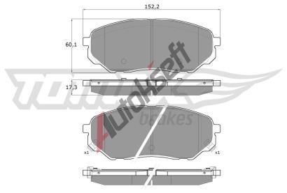TOMEX Brakes Sada brzdovch destiek TMX TX 18-28, TX 18-28