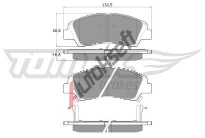 TOMEX Brakes Sada brzdovch destiek TMX TX 18-29, TX 18-29