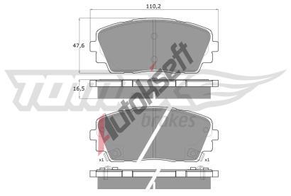 TOMEX Brakes Sada brzdovch destiek TMX TX 18-30, TX 18-30