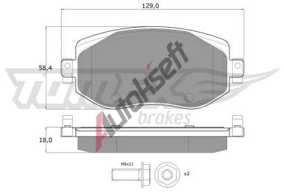 TOMEX Brakes Sada brzdovch destiek TMX TX 18-33, TX 18-33