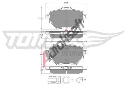 TOMEX Brakes Sada brzdovch destiek TMX TX 18-36, TX 18-36