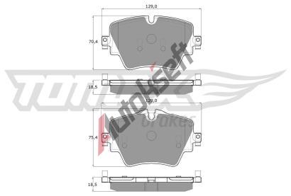 TOMEX Brakes Sada brzdovch destiek TMX TX 18-43, TX 18-43