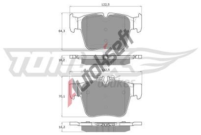 TOMEX Brakes Sada brzdovch destiek TMX TX 18-54, TX 18-54