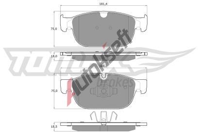 TOMEX Brakes Sada brzdovch destiek TMX TX 18-57, TX 18-57