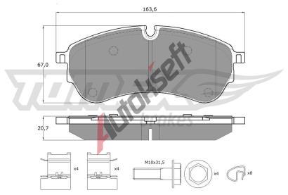 TOMEX Brakes Sada brzdovch destiek TMX TX 18-58, TX 18-58