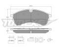 Sada brzdovch destiek TOMEX Brakes ‐ TMX TX 18-59
