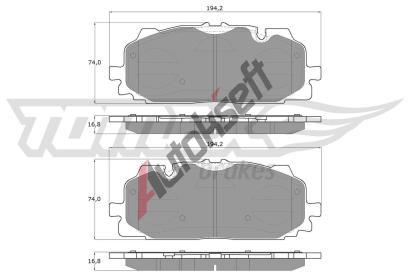 TOMEX Brakes Sada brzdovch destiek TMX TX 18-60, TX 18-60
