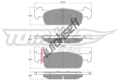 TOMEX Brakes Sada brzdovch destiek TMX TX 18-62, TX 18-62