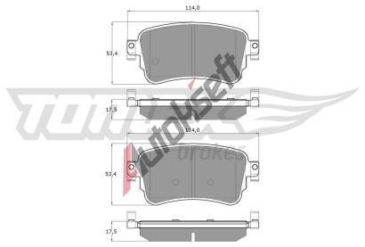 TOMEX Brakes Sada brzdovch destiek TMX TX 18-64, TX 18-64