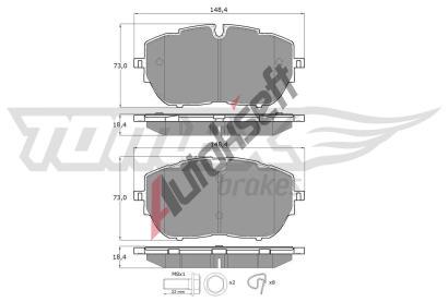 TOMEX Brakes Sada brzdovch destiek TMX TX 18-65, TX 18-65