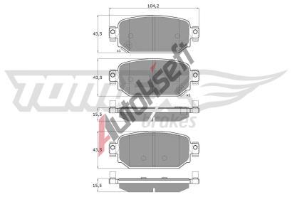 TOMEX Brakes Sada brzdovch destiek TMX TX 18-69, TX 18-69
