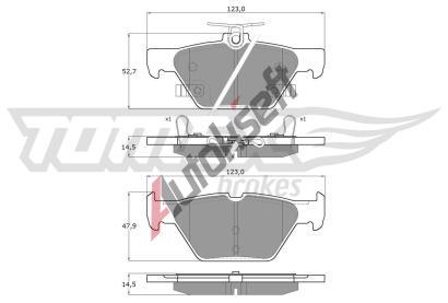 TOMEX Brakes Sada brzdovch destiek TMX TX 18-71, TX 18-71
