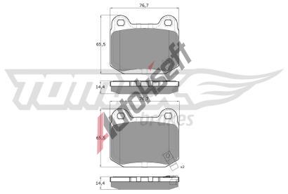 TOMEX Brakes Sada brzdov�ch desti�ek TMX TX 18-72, TX 18-72