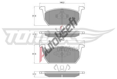 TOMEX Brakes Sada brzdovch destiek TMX TX 18-73, TX 18-73