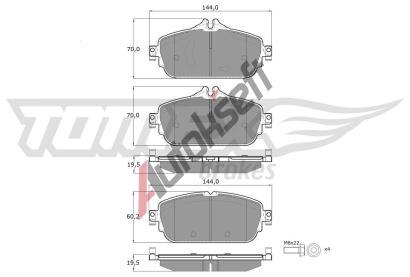 TOMEX Brakes Sada brzdovch destiek TMX TX 18-74, TX 18-74