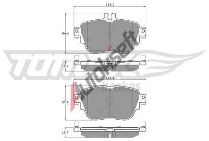 TOMEX Brakes Sada brzdovch destiek TMX TX 18-76, TX 18-76
