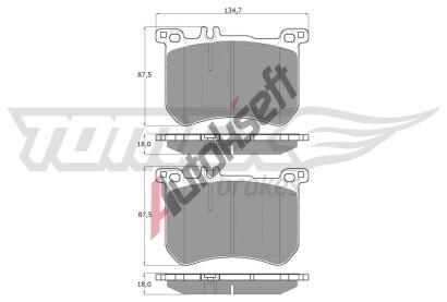 TOMEX Brakes Sada brzdovch destiek TMX TX 18-77, TX 18-77