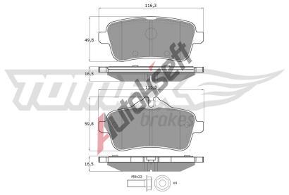 TOMEX Brakes Sada brzdovch destiek TMX TX 18-79, TX 18-79