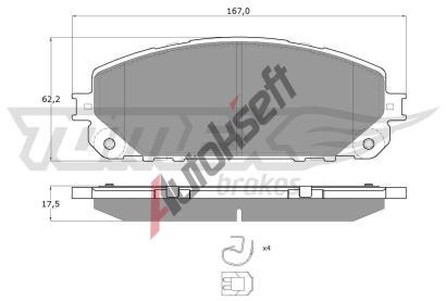 TOMEX Brakes Sada brzdovch destiek TMX TX 18-80, TX 18-80