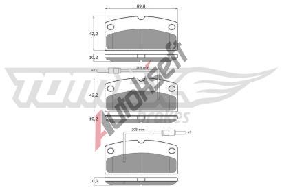TOMEX Brakes Sada brzdových destiček TMX TX 18-82, TX 18-82 TOMEX Brakes Sada brzdových destiček TMX TX 18-82, TX 18-82