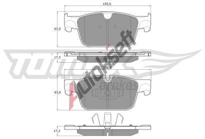 TOMEX Brakes Sada brzdovch destiek TMX TX 18-86, TX 18-86