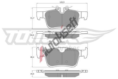 TOMEX Brakes Sada brzdovch destiek TMX TX 18-87, TX 18-87
