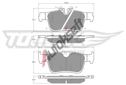 TOMEX Brakes Sada brzdovch destiek TMX TX 18-872, TX 18-872