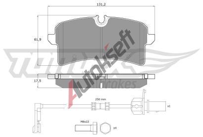 TOMEX Brakes Sada brzdových destiček TMX TX 18-88, TX 18-88 TOMEX Brakes Sada brzdových destiček TMX TX 18-88, TX 18-88