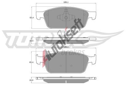 TOMEX Brakes Sada brzdovch destiek TMX TX 18-91, TX 18-91