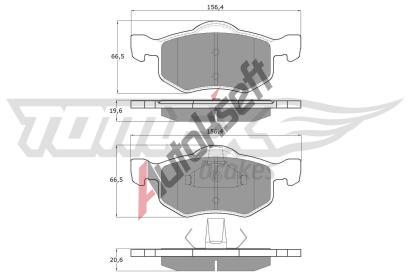 TOMEX Brakes Sada brzdovch destiek TMX TX 18-93, TX 18-93