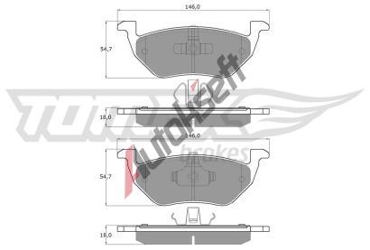TOMEX Brakes Sada brzdovch destiek TMX TX 18-95, TX 18-95