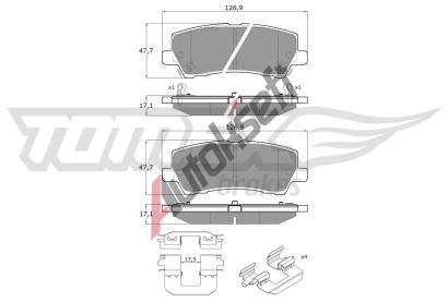 TOMEX Brakes Sada brzdovch destiek TMX TX 18-97, TX 18-97