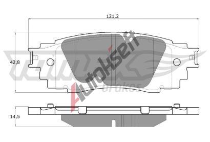 TOMEX Brakes Sada brzdovch destiek TMX TX 18-98, TX 18-98