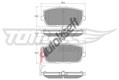 TOMEX Brakes Sada brzdovch destiek TMX TX 19-03, TX 19-03