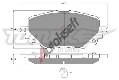 TOMEX Brakes Sada brzdov�ch desti�ek TMX TX 19-04, TX 19-04