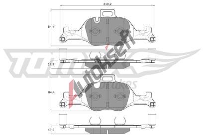 TOMEX Brakes Sada brzdovch destiek TMX TX 19-08, TX 19-08