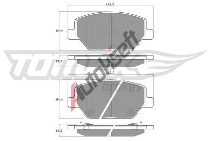 TOMEX Brakes Sada brzdov�ch desti�ek TMX TX 19-10, TX 19-10