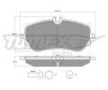 Sada brzdovch destiek TOMEX Brakes ‐ TMX TX 19-14