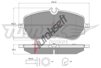 TOMEX Brakes Sada brzdovch destiek TMX TX 19-14, TX 19-14