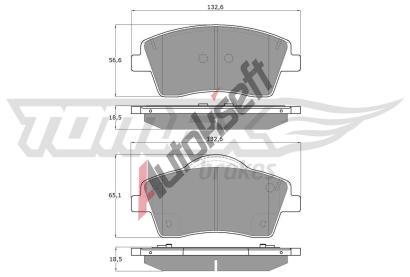 TOMEX Brakes Sada brzdovch destiek TMX TX 19-15, TX 19-15