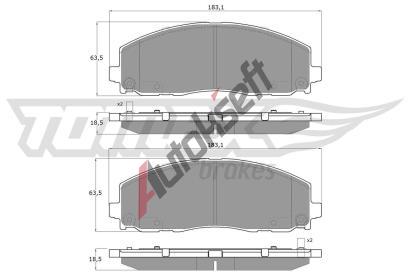 TOMEX Brakes Sada brzdovch destiek TMX TX 19-19, TX 19-19