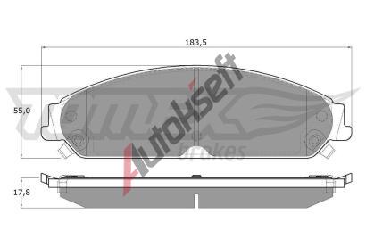 TOMEX Brakes Sada brzdovch destiek TMX TX 19-20, TX 19-20