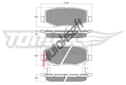 TOMEX Brakes Sada brzdovch destiek TMX TX 19-21, TX 19-21